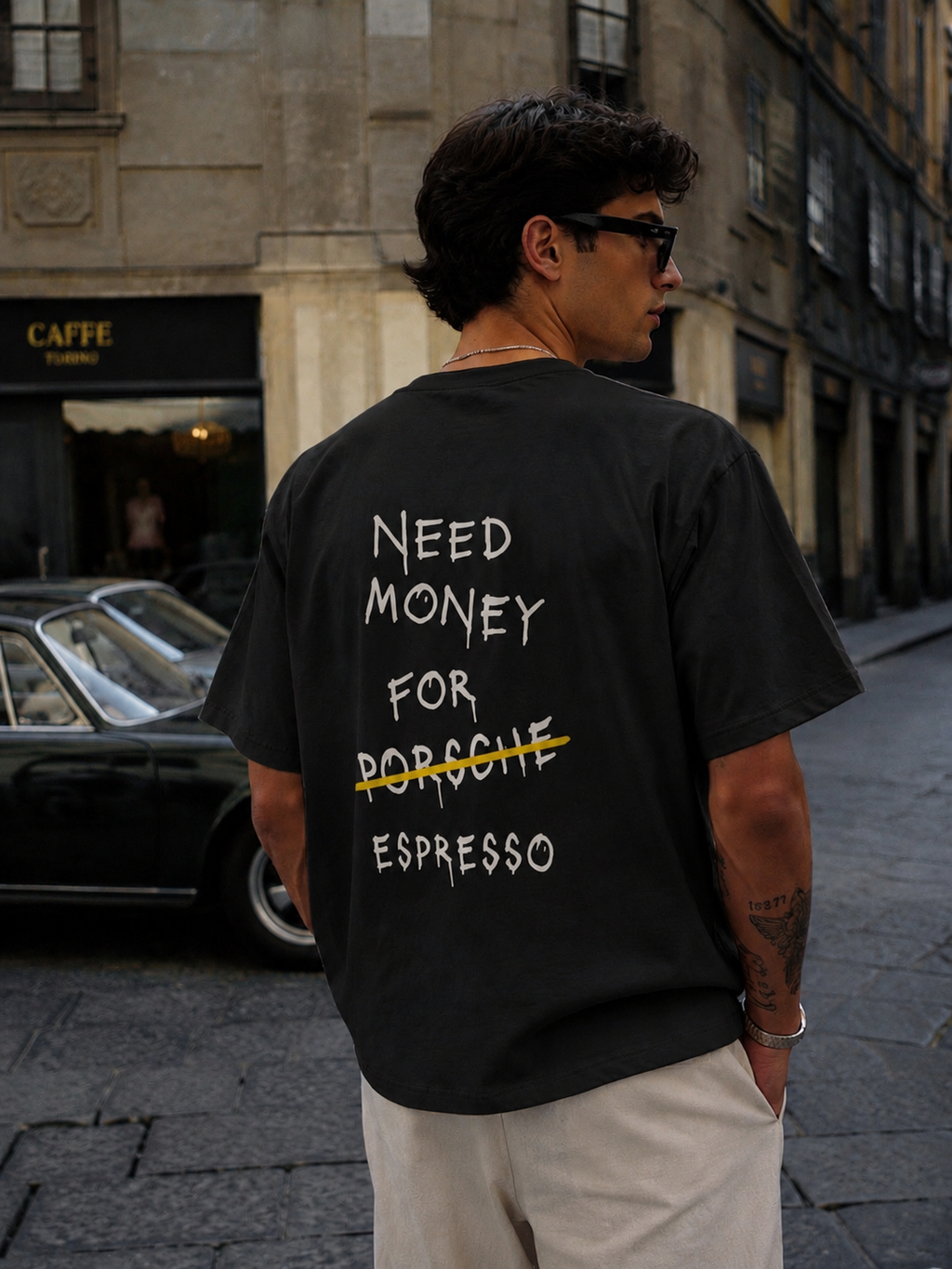 NEED MONEY FOR ESPRESSO Black Tee