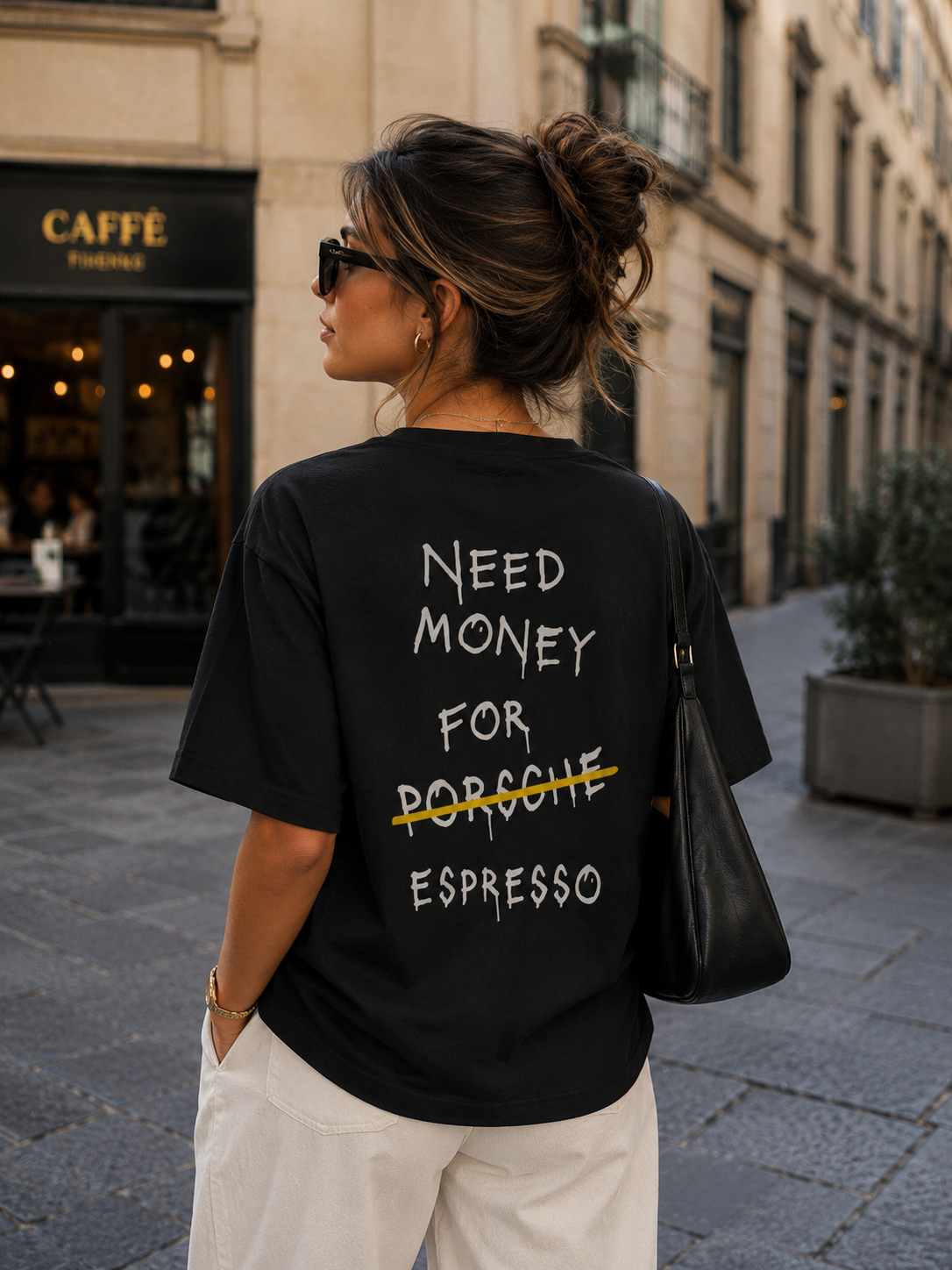 NEED MONEY FOR ESPRESSO Black Tee